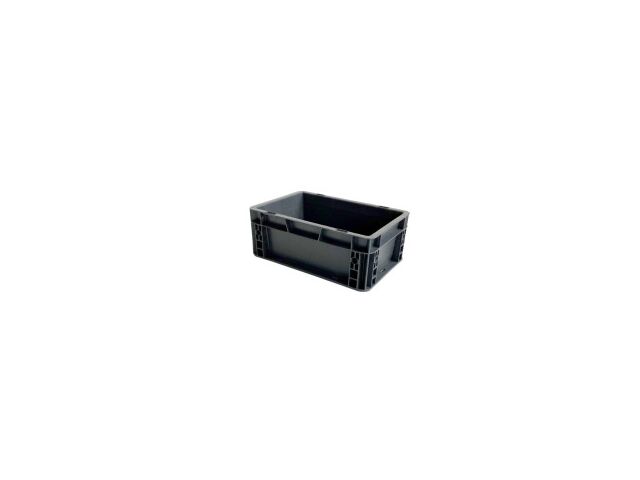 Bac De Manutention Norme Europe 400x300mm 15L - Polypropylène Gris, Fond Renforcé