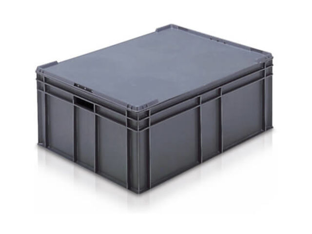 Bac Rectangulaire En Plastique Robuste Avec Poignées 34x23,5x11 Cm - Pour Rangement, Lavage, Cuisine Pro Ou Maison - Gris