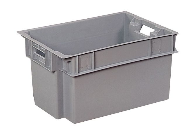 Bac à Litière Dehner Tobi - 50x40x16cm - Plastique Gris - Entrée Basse - Facile à Nettoyer