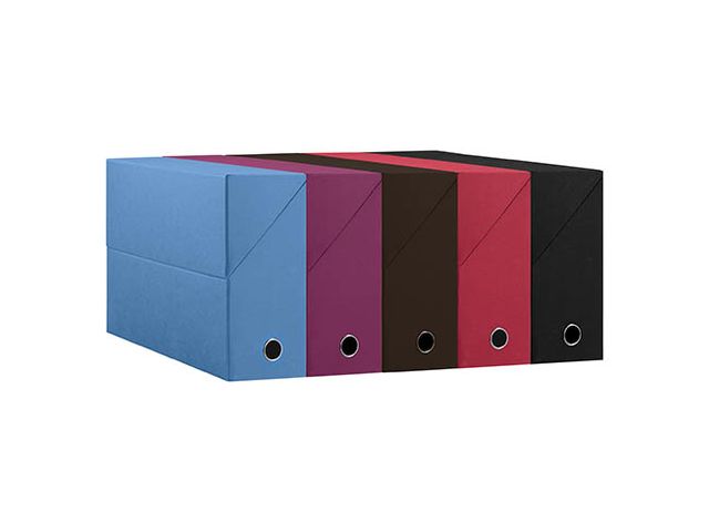 Lot De 6 Boîtes De Classement Colorées A4 - Dos 55mm - Fermeture Velcro - Parfait Pour Bureau Et Maison