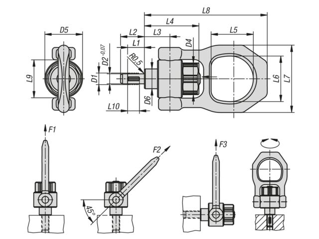 Kit Complet De Fixation Purovi Pour Hamac Ou Fauteuil Suspendu - Inclut Manille Pivotante Et Support Jusqu'à 300 Kg