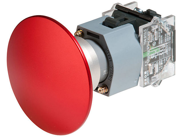 Bouton Poussoir Robuste Schlage 621 Rouge - Finition Acier Inoxydable, Modèle 621xALRDEXxDA