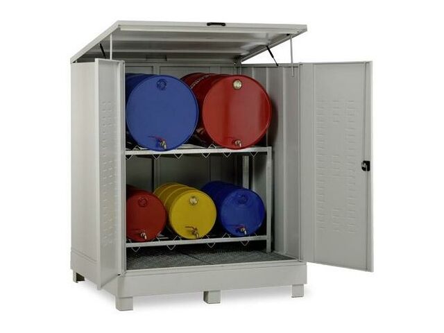 Box de rétention ACIER 400 - Pour produits chimiques non corrosifs ...