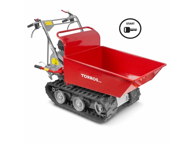 Brouette motorisée à chenilles 300kg -6,5ch démarrage éléctrique Torros ...