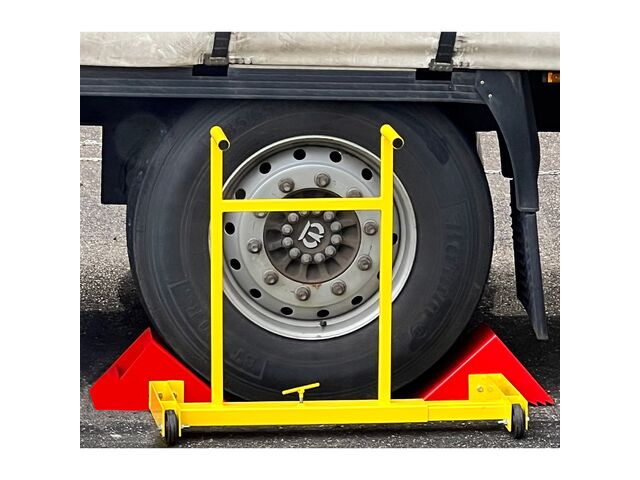 Cale De Roue LOKHEN E53 Avec Support - Hauteur 225 Mm, Pour Camions Et Remorques
