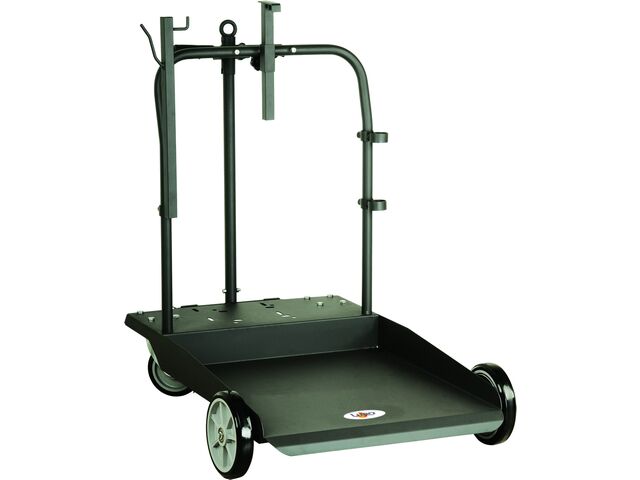 Chariot Porte-fûts Eurokraft - Capacité 400 Kg, Roues Caoutchouc 250 Mm, Peinture époxy Bleu - Pour Fûts En Acier