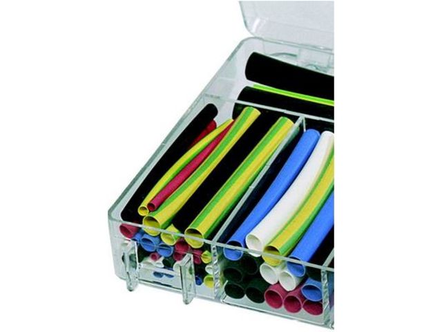 Coffret De Manchons Thermorétractables Noir – Rétreint 3:1, 220 Pièces Prédécoupées, Idéal électricien, Bricolage