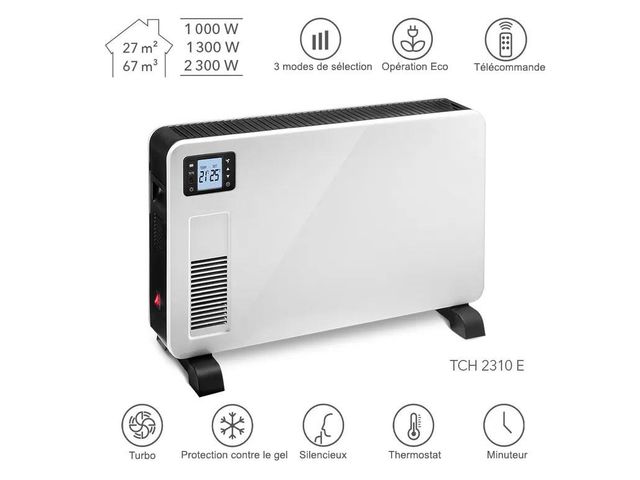 Convetor Trotec TCH 2011 E Black de Vidro