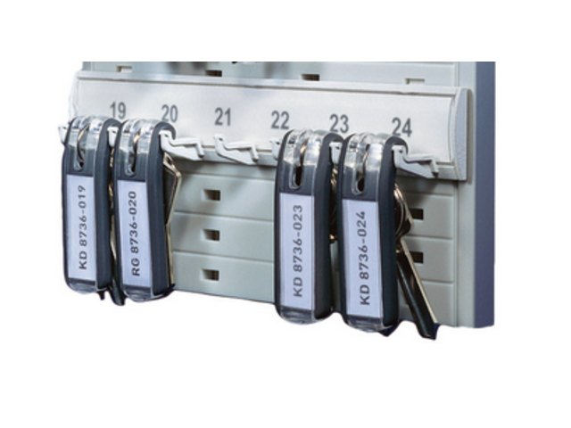 Pannello Portachiavi Da Parete Durable - Per 24 Chiavi, Grigio, Con Portaetichetta, 215x362 Mm