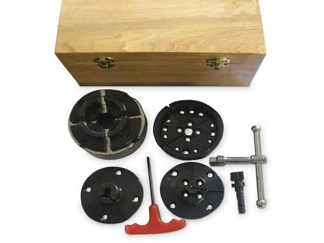 Assortiment De 3 Mandrins à Main - Diamètres 90, 100 Et 110 Mm - Neuf Avec Boîte