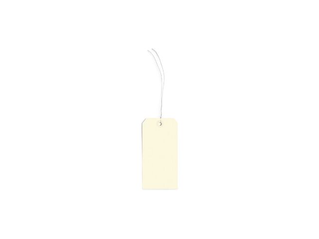 Q-Connect KF01617 - Lot De 1000 Étiquettes Américaines Avec Ficelle, Blanc 30 X 21 Mm, 100% Recyclé