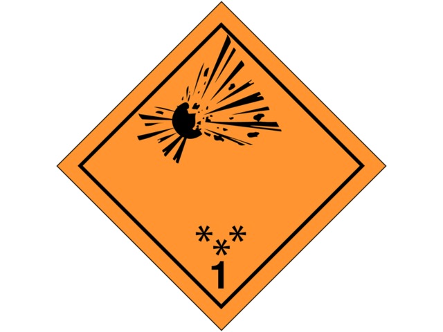 Étiquettes ADR Matières Explosives Classe 1.4S - Rouleau De 500 (100x100mm, Transport International)