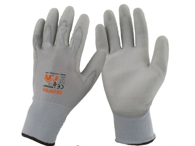 Rostaing SKINPRO/IT08 Guanti Da Lavoro 'Seconda Pelle' - Grigi, Taglia M, Morbidi E Resistenti, Confezione Da 2 Paia