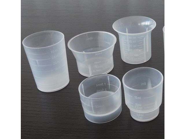 Lot De 20 Gobelets Doseurs En Plastique PP - 30 Ml, Gradués Transparents - Pour Cuisine, Cocktails, Laboratoire, Mesures Précises