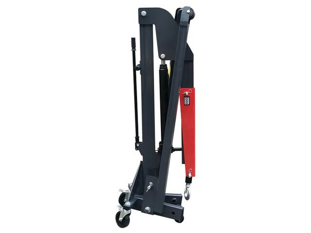 Grue D'Atelier Pliable 2 Tonnes Avec Moteur - 148x90 Cm, Acier Au Carbone, Pour Réparation Auto Et Garage