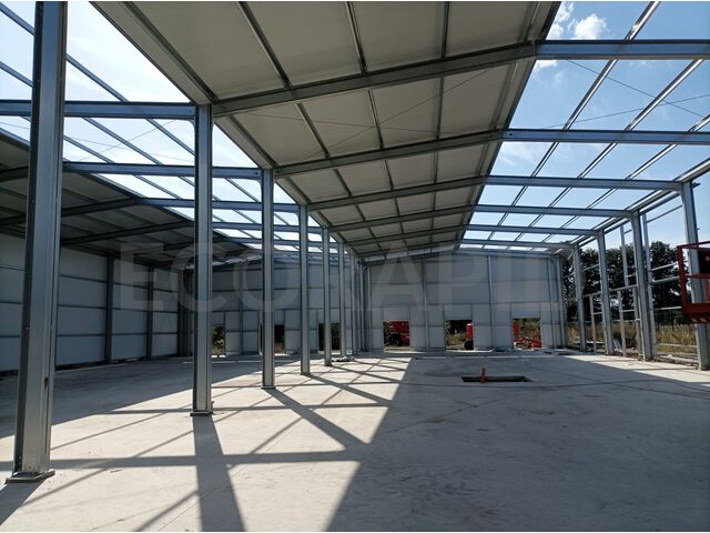 Hangar modulaire en kit type ECORAPID® pour abris ouverts de chantiers et cours - produit présenté par CUALIMETAL