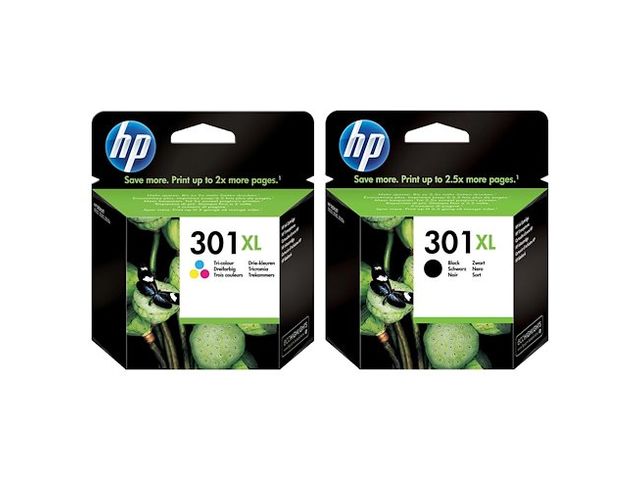 HP 301XL + 301 XL Pack cartouche de 4 couleurs pour imprimante jet d
