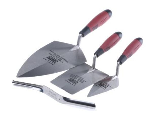 Lot De 4 Truelles Pointues En Acier Inoxydable - Tailles 8, 10, 12, 14 Mm, Poignée Caoutchouc