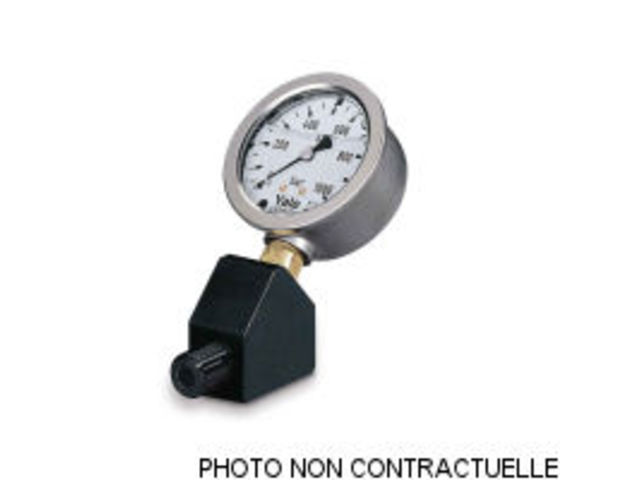 Manomètre à Vide Universel 2" - Double échelle PSI/Bar, Montage Inférieur 1/4" NPT, Pour Compresseur Air, Eau, Gaz - Boîtier Acier, Mouvement Cuivre