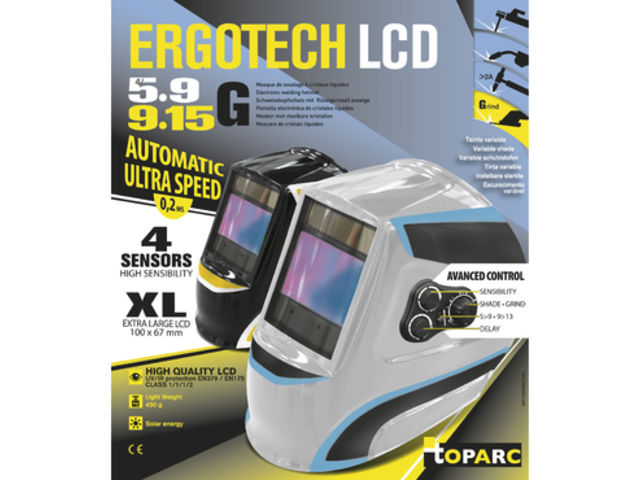 Masque de Soudeur GYS 068650 LCD Ergotech+ 5-9/9-13 Silver main image 1
