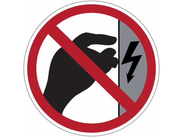 Mini Pictogrammes D Interdiction Danger Electrique Ne Pas Toucher Boitier Sous Tension En Rouleau Contact Seton