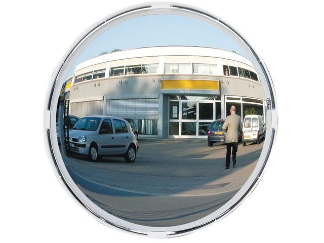 Miroir Convexe De Sécurité 30 Cm - Grand Angle, Réglable, Pour Angle Mort Garage Ou Allée, Support Mural - 2