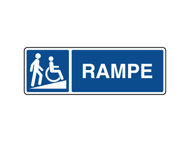 Plaque gravée accès + picto handicapé