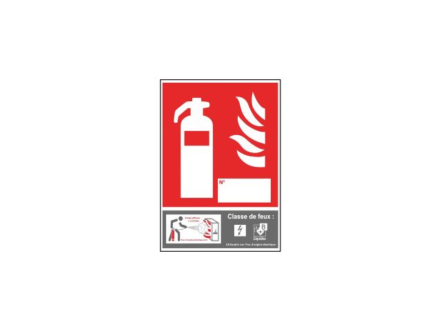 Panneau classe de feu - Classe B - Extincteur CO2 | Seton