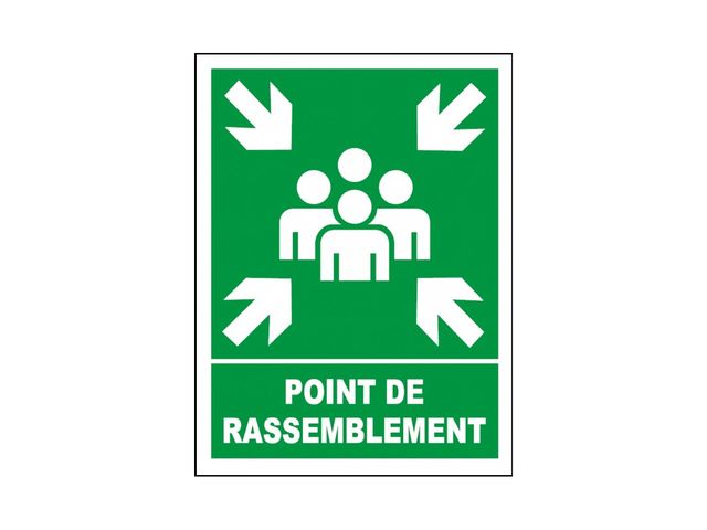 Panneau Point De Rassemblement Incendie Contact NORMEQUIP