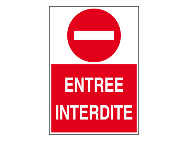 Panneau semi-rigide adhésif Ecopicto Entrée interdite | Contact SIGNALS