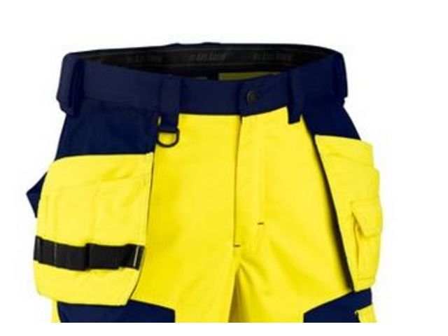 Pantalon De Travail Softshell De Sécurité - Couleurs Orange/jaune, Imperméable, Avec Bandes Réfléchissantes