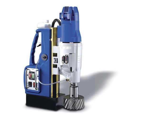Perceuse Magnétique Portable ZELCAN 1100W - Capacité 40mm Diamètre, 50mm Profondeur - 11 Mèches Incluses - 12000N