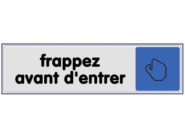 Plaquette Frappez Avant D entrer Plexiglas Couleur 170x45mm 4033136 plaquette-frappez-avant-d-entrer-plexiglas-couleur-170x45mm-4033136