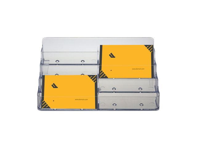 Carte de visite,2 grid--Étagère de bureau transparente en plastique Carte de visite,2 grid--Étagère de bureau transparente en plastique