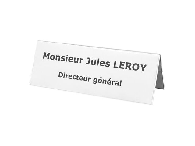 Lot De 2 Porte-Menus De Table En Bois Brut Avec Plexiglass A5 - Fabrication Française