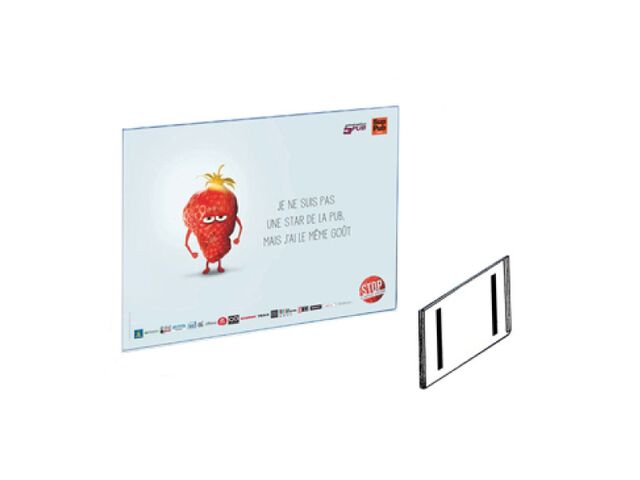 Présentoir Mural Deflecto – Porte-visuel/menu Clip 100 Mm Pour Formats A4 Et Plus, Couleur Gris