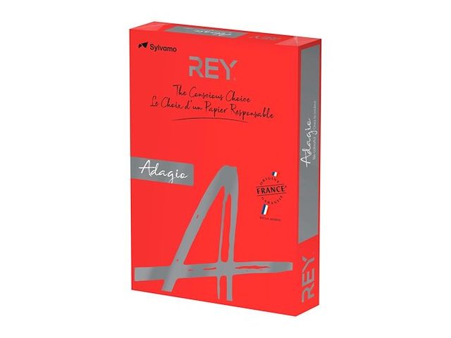 Papier Couleur Potiron REY ADAGIO - 80g A4 - Ramette 500 Feuilles - PEFC Et Origine France