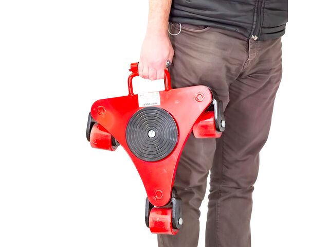 Jeu De Rouleaux De Transport Blue Wheels 80-200mm - Caoutchouc Plein Pour Charges Lourdes (130-350kg)