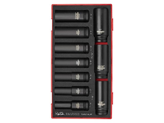 Gobelets à Chocs Hexagonaux Tengtools 95 Mm - Longueur 105 Mm, Pour Cliquet Et Utilisation Mécanique - 7