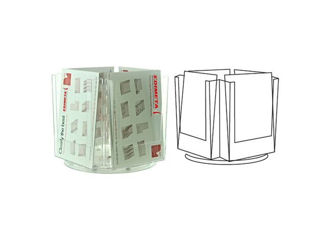 4 Supporti Per Brochure Trasparenti Taymar - Formato A4, 3 Scomparti - Foto 12