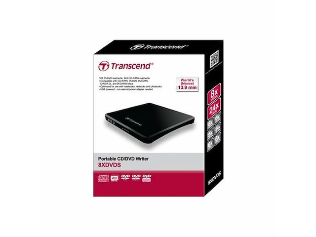 Transcend TS8XDVDS-K lecteur de disques optiques DVD±R/RW Noir ...