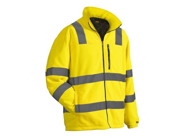 Veste De Sécurité Polaire Haute Visibilité - Jaune/noir, Tailles M à 3XL - Pour Travail En Extérieur, Chantiers