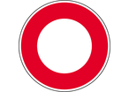 Panneau circulation interdite B0