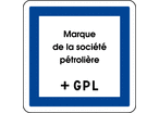 Panneau indication marque pétrolière GPL CE15f