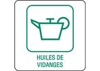 Panneau déchetterie huiles de vidanges