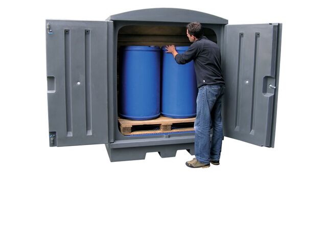 Conteneur de rétention gris 2 fûts 280l