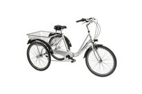 Casadei - Tricycle 24 6 vitesses - Argent - Charge 100 kg - Robuste et Fiable