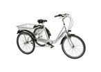 Casadei - Tricycle 24 6 vitesses - Argent - Charge 100 kg - Robuste et Fiable