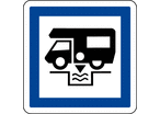 Panneau indication vidange camping car CE24