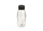 Bouteille en plastique RPET transparente 250 ML + bouchon noir (X440) Firplast
